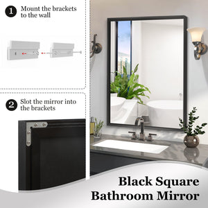 36x30 Inch Glossy Bathroom Mirror