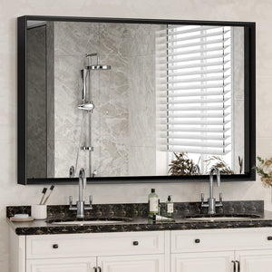 36x24 Inch Bathroom Mirror with Beveled Edge