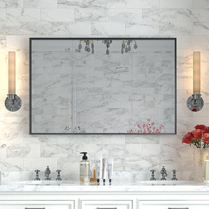 36x24 Inch Bathroom Mirror with Beveled Edge