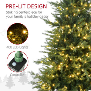 HOMCOM 6Ft Tall Prelit Artificial Christmas Tree Holiday Décor