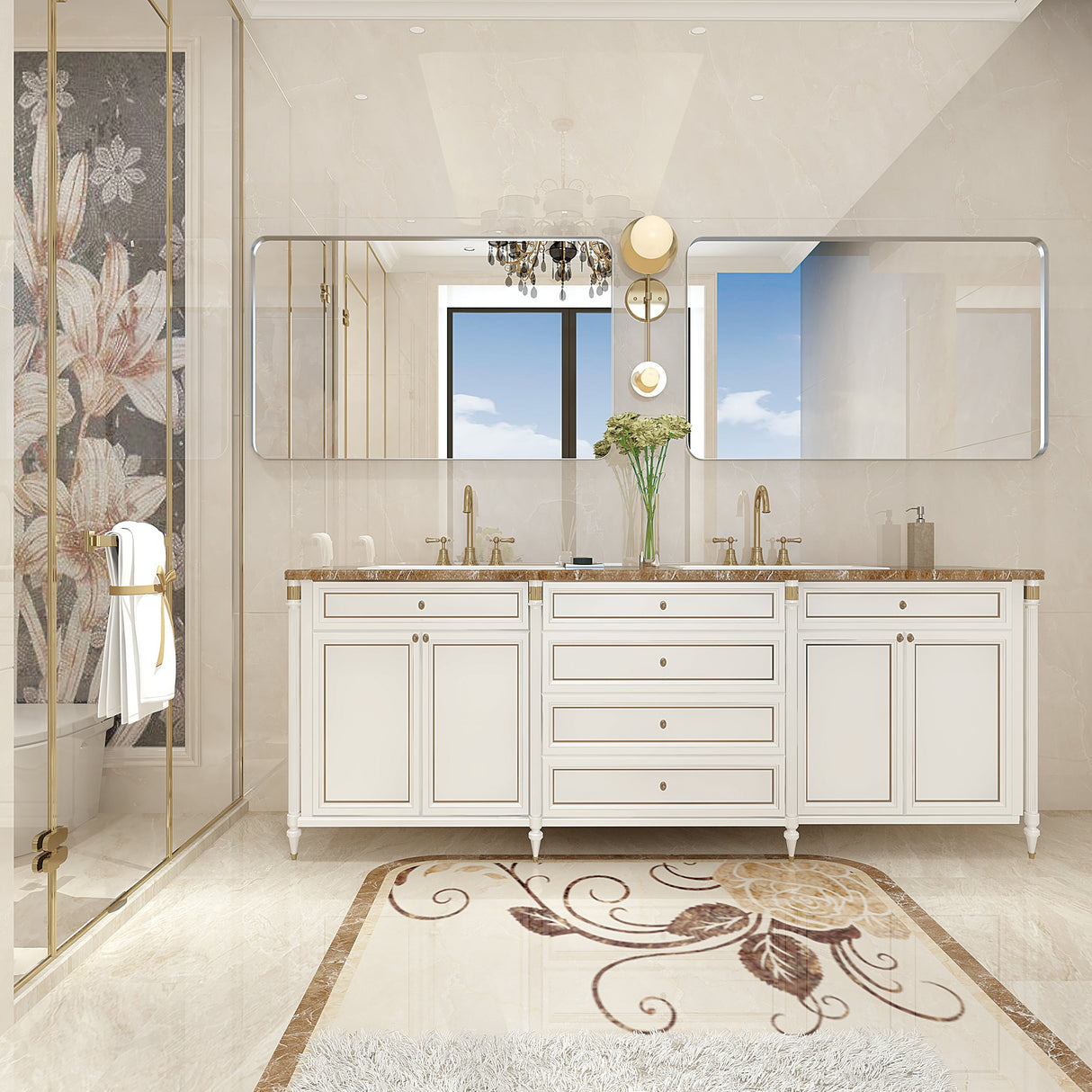 40x30 Inch Brushed Bathroom Mirror