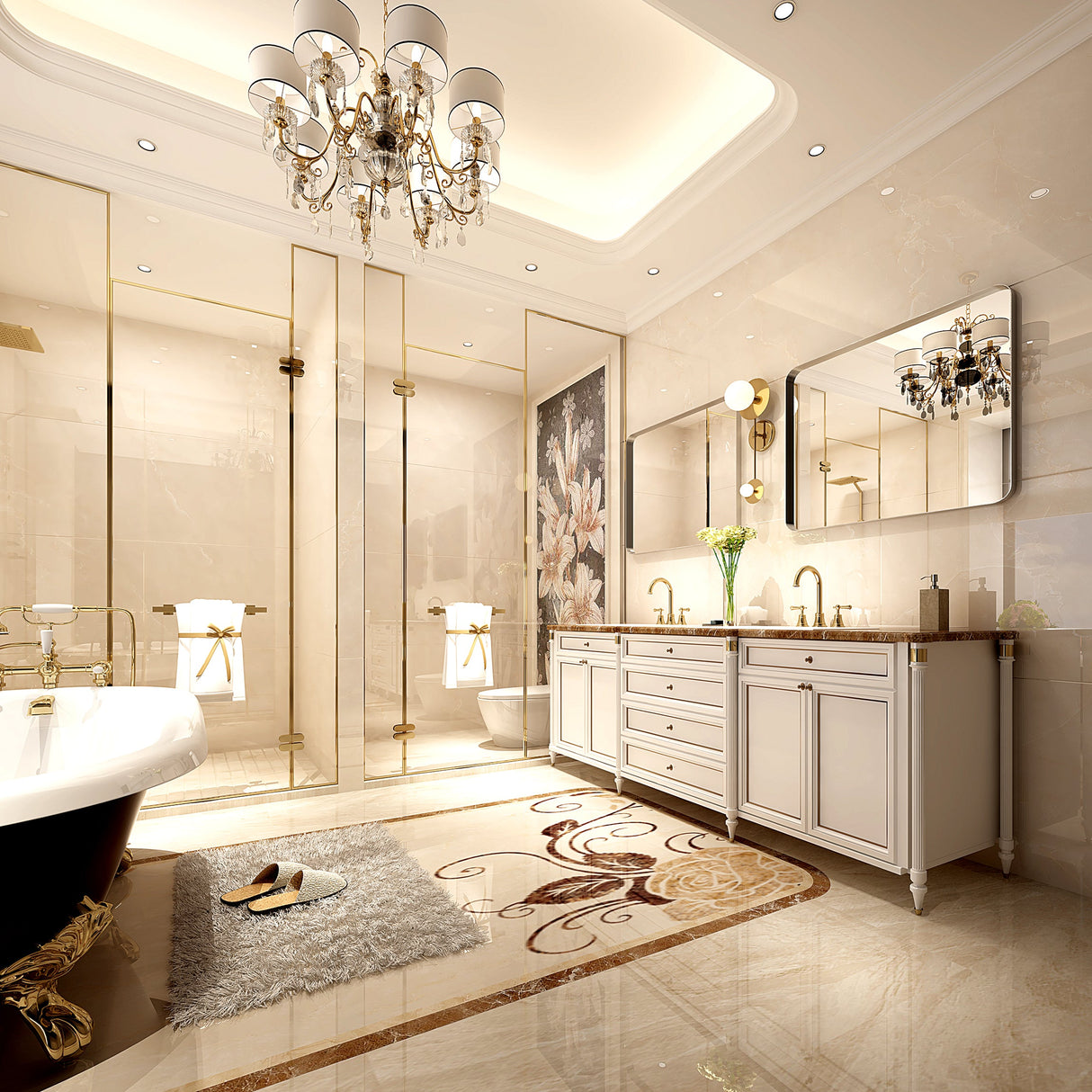 36x30 Inch Glossy Brushed Bathroom Mirror