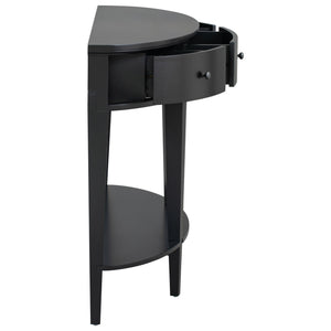 U-Style Modern Curved Console Table with 3 Drawers