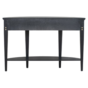 U-Style Modern Curved Console Table with 3 Drawers