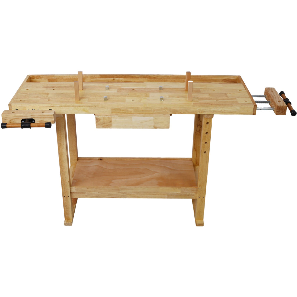 55-Inch Wood Workbench with Bar Clamps Set