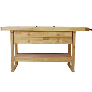 60-Inch Workbench with 4 Drawers and Bar Clamps