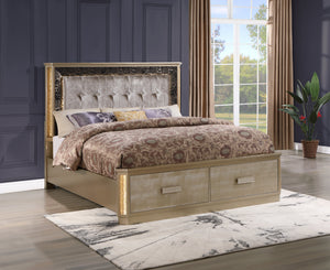 Medusa Modern Style Queen Bed Made with Wood