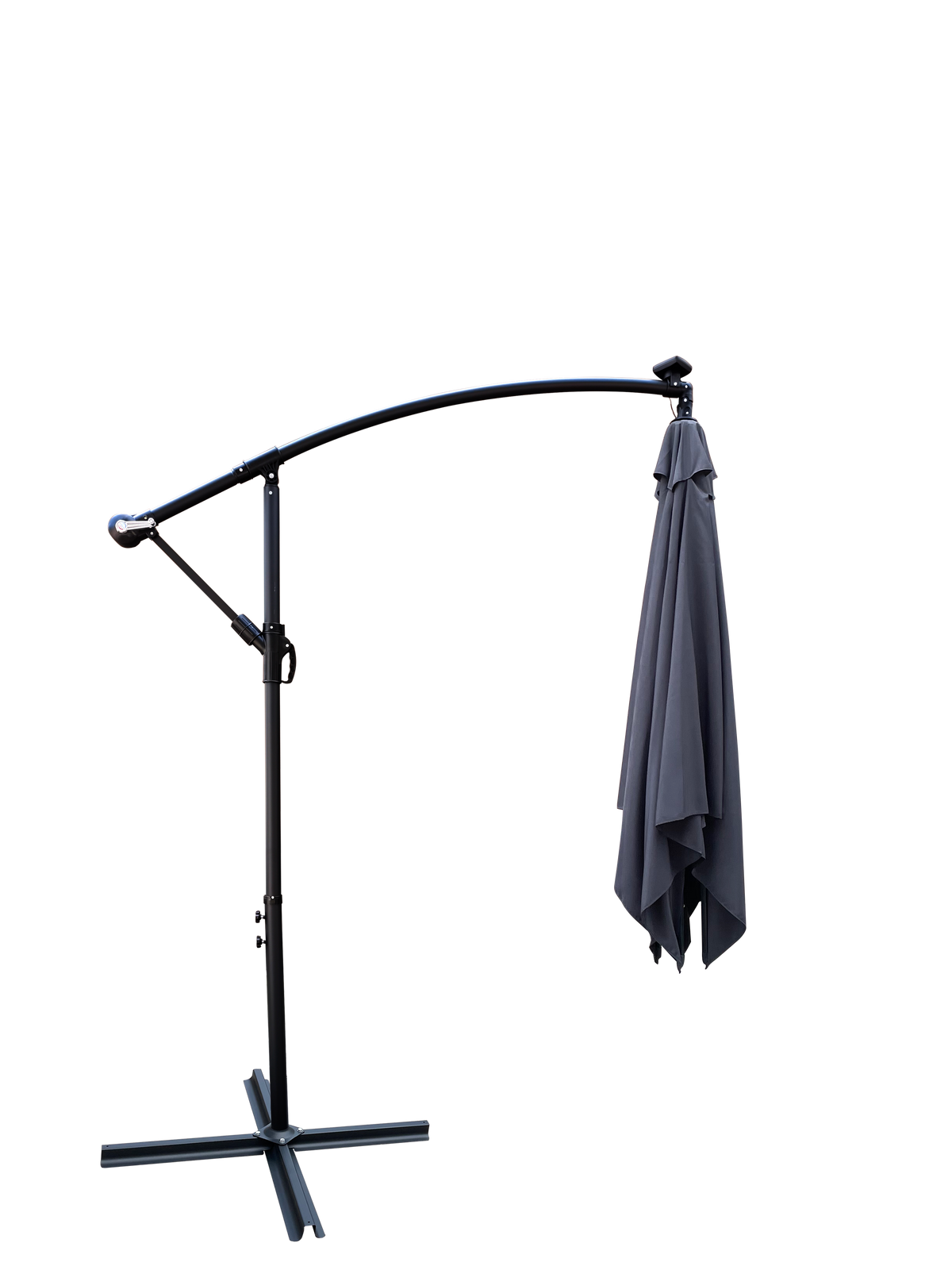 Square 2.5x2.5M Outdoor Patio Umbrella with Solar LED Lights