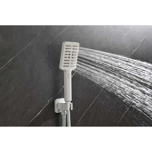 Wall Mounted Waterfall Rain Shower System With 3 Body Sprays & Handheld Shower