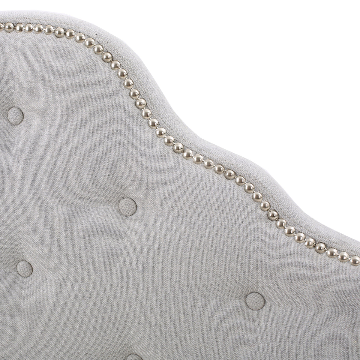 Tufted Upholstered Twin Headboard with Durable Metal Legs