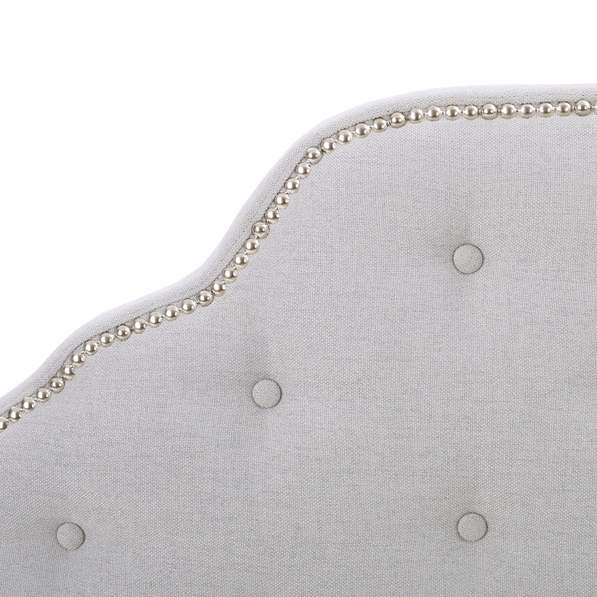 Tufted Upholstered Twin Headboard with Durable Metal Legs