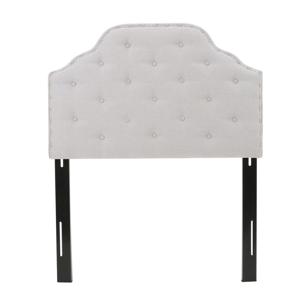 Tufted Upholstered Twin Headboard with Durable Metal Legs