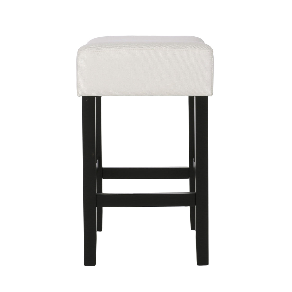 Set of 2, 26.75" Backless Fabric Counter Height Barstool