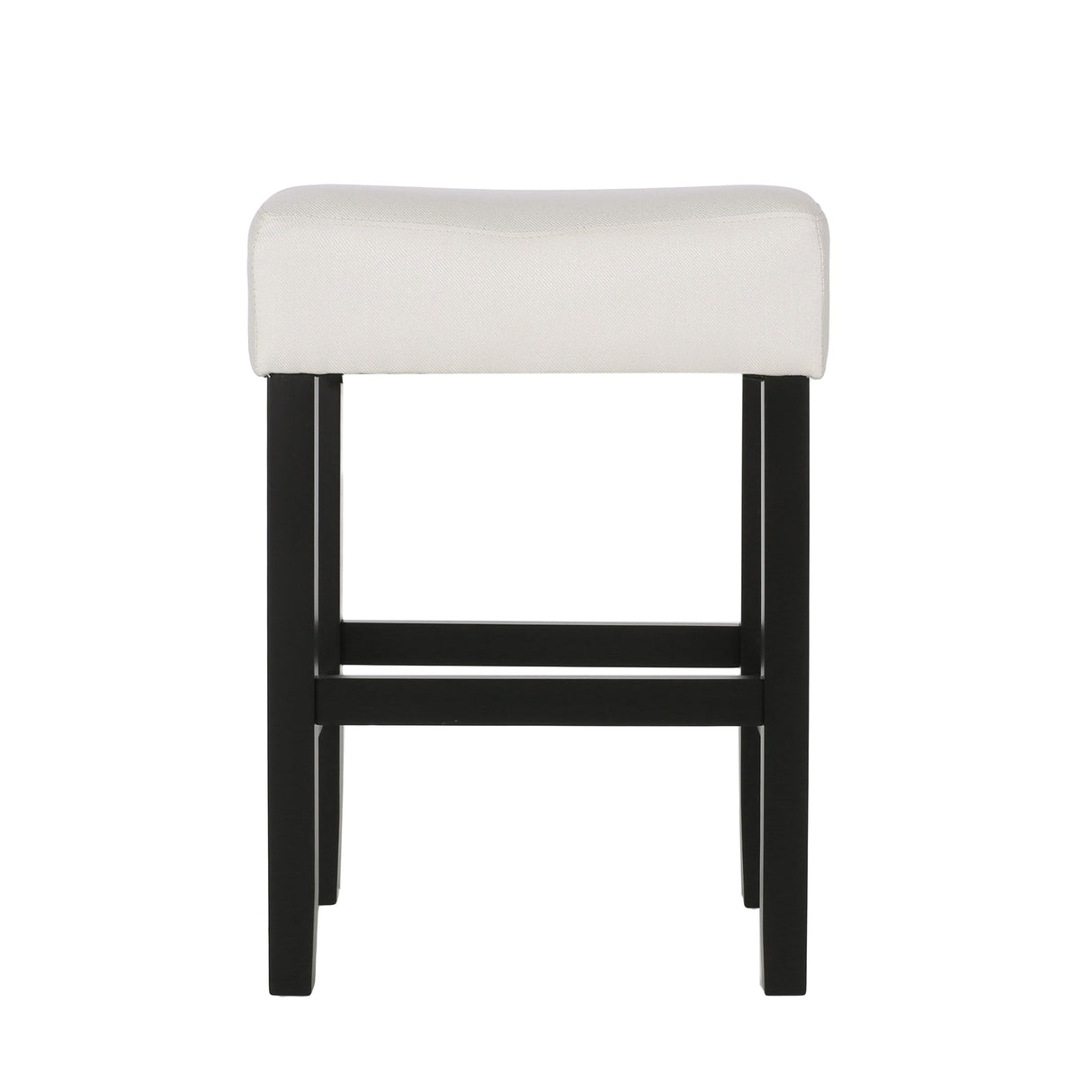 Set of 2, 26.75" Backless Fabric Counter Height Barstool