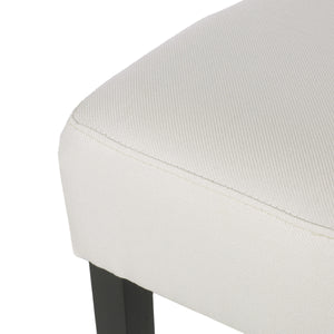 Set of 2, 26.75" Backless Fabric Counter Height Barstool
