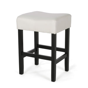 Set of 2, 26.75" Backless Fabric Counter Height Barstool