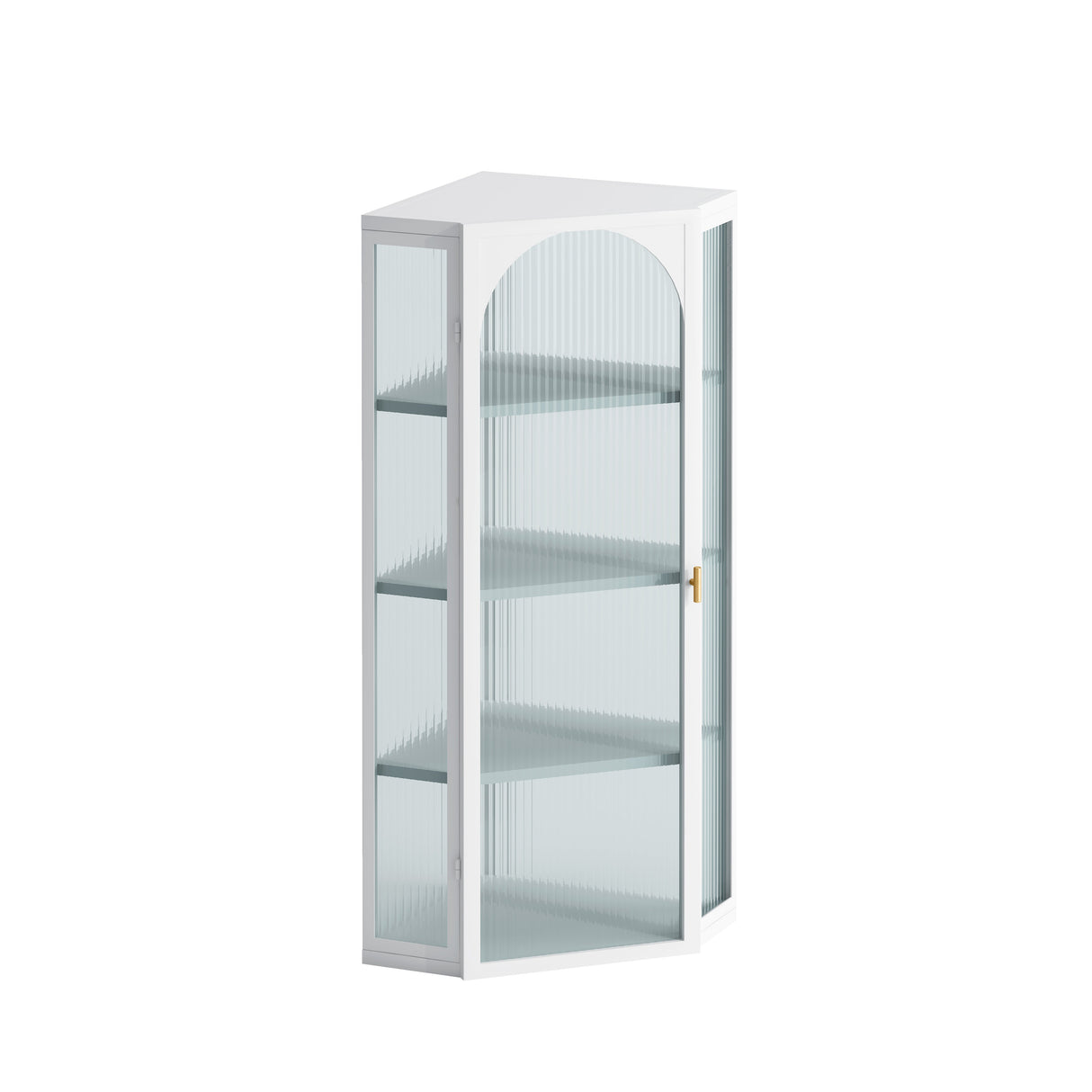 Glass Door Wall Mounted Corner Cabinet