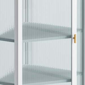 Glass Door Wall Mounted Corner Cabinet