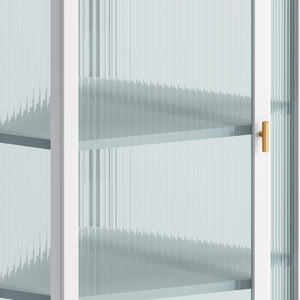 Glass Door Wall Mounted Corner Cabinet