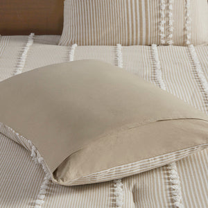 King 3 Piece Cotton Yarn Dyed Comforter Set