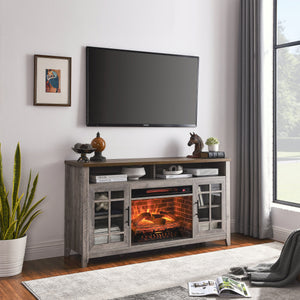 55 Inch TV Media Stand with Electric Fireplace