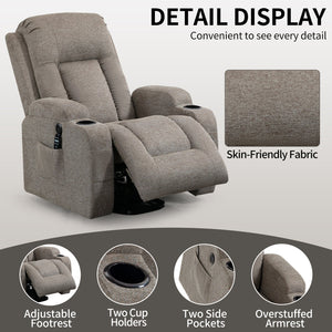 Power Lift Recliner Chair with Massage and Heat - ComfortMAX