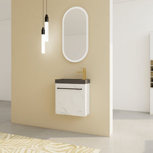20'' Floating Wall-Mounted Bathroom Vanity with Resin Sink