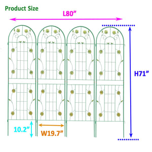 4 Pack Metal Garden Trellis
