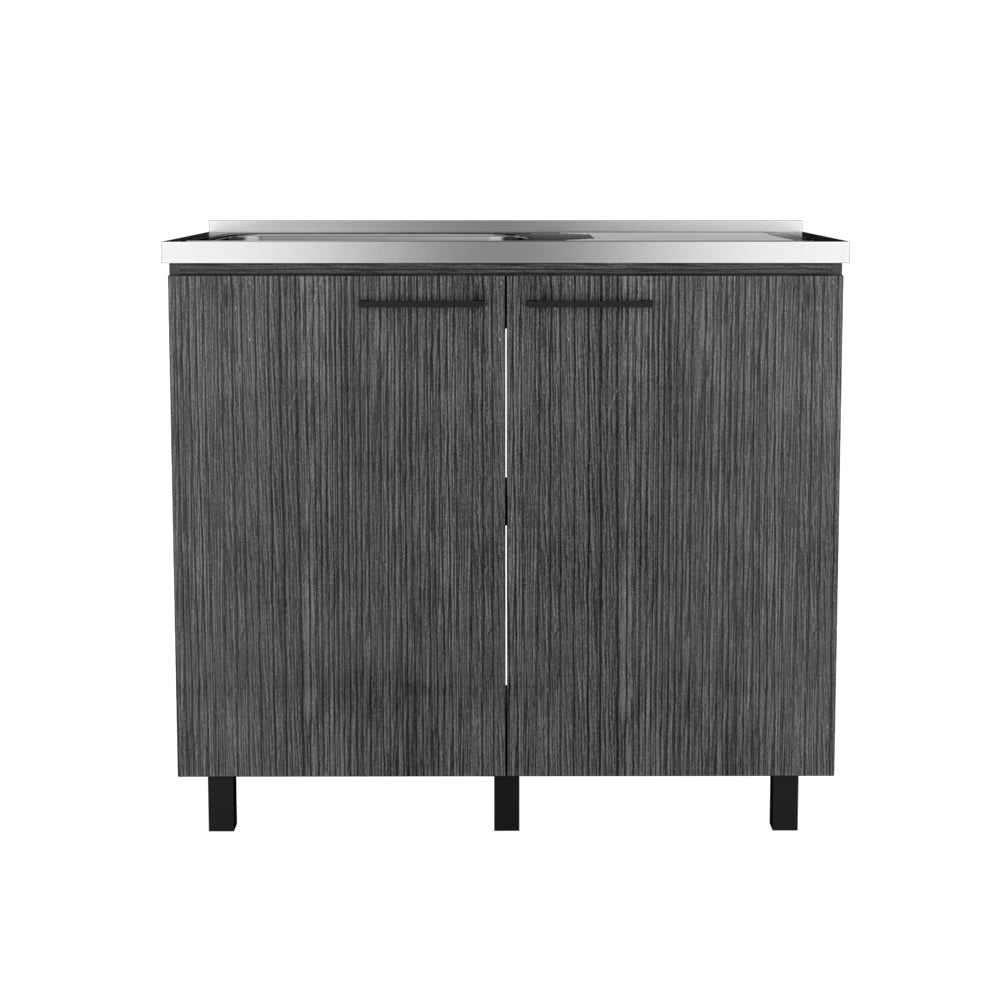 Utility Sink Cabinet Burwood with Two Shelves - Smokey