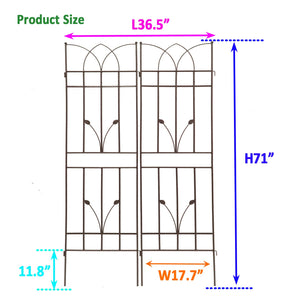 2 Pack Metal Garden Trellis