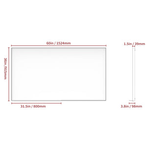 60" x 36" Oversized Modern Rectangle Bathroom Mirror