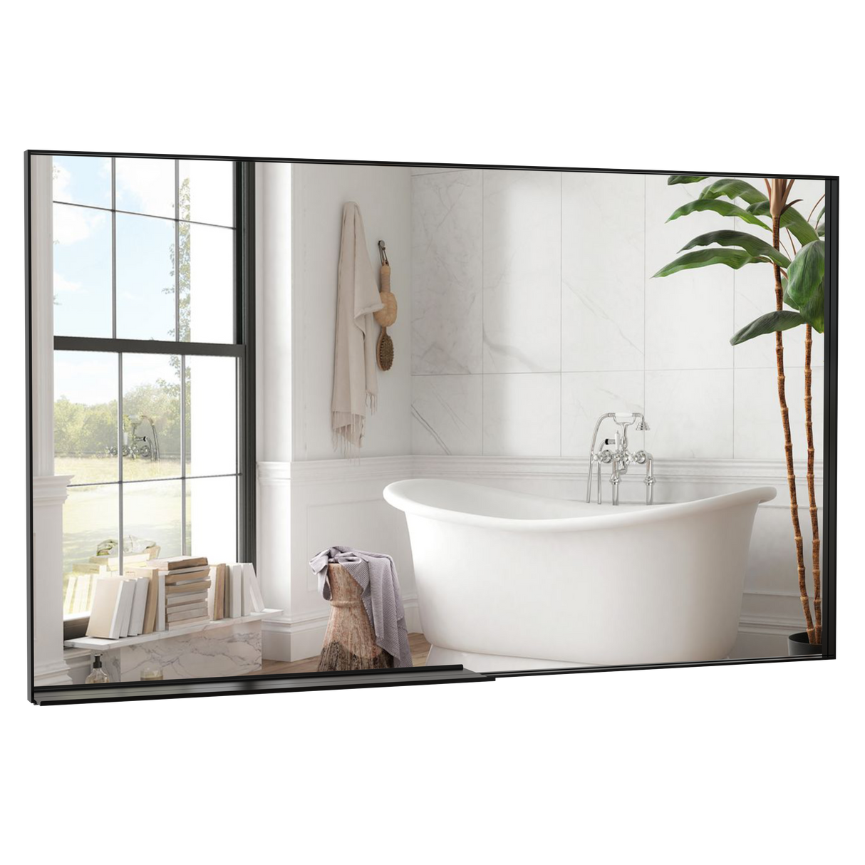 60" x 36" Oversized Modern Rectangle Bathroom Mirror