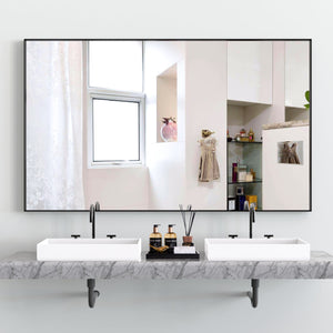 60" x 36" Oversized Modern Rectangle Bathroom Mirror