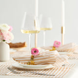 Tonal Striped Disposable Napkin Set in Beige, 100 Pieces