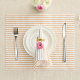 Tonal Striped Disposable Napkin Set in Beige, 100 Pieces