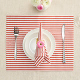 Tonal Striped Disposable Napkin Set in Red, 100 Pieces