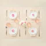 Tonal Striped Disposable Napkin Set in Beige, 100 Pieces