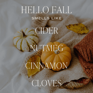 Hello Fall Soy Candle - Amber Glass Pumpkin Jar - 20 oz