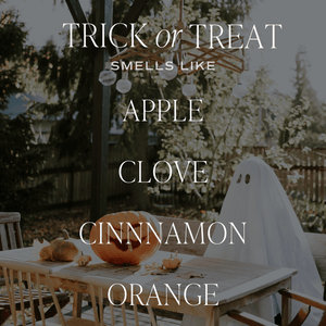 Trick or Treat Soy Candle - Patterned 9 oz - Clear Jar (Farmhouse)