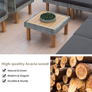 9-Piece Patio Rattan Furniture Set