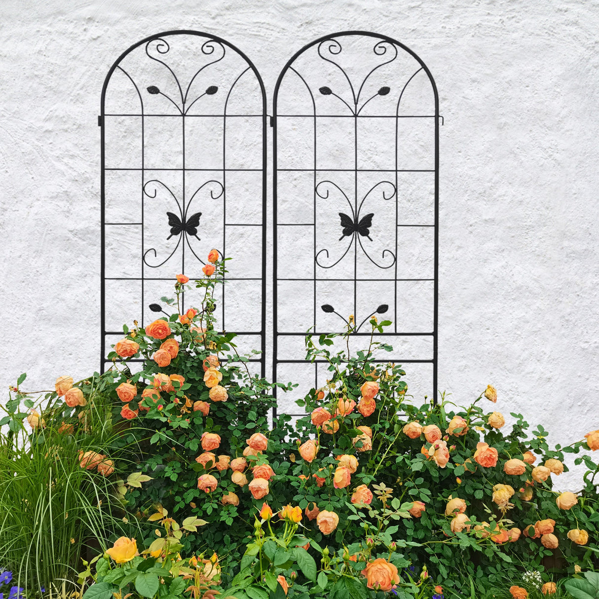 2 Pack Metal Garden Trellis 86.7" x 19.7"