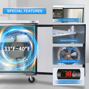 Orikool 48 IN Commercial Refrigerators