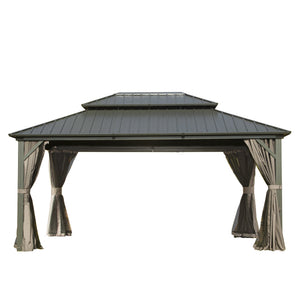 10' X 14' Hardtop Aluminum Gazebo with Steel Canopy