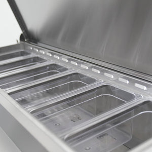 Orikool 44 Inch Commercial Pizza Prep Table with Refrigerator