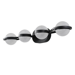 30" Black Minimalist LED Bathroom Vanity Light