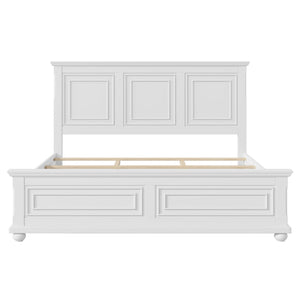Traditional Town and Country Style Pinewood Vintage Tall Headboard King Bed Frame