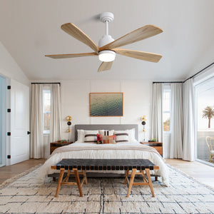 52 Inch Ceiling Fan With Dimmable LED Light and Remote Control