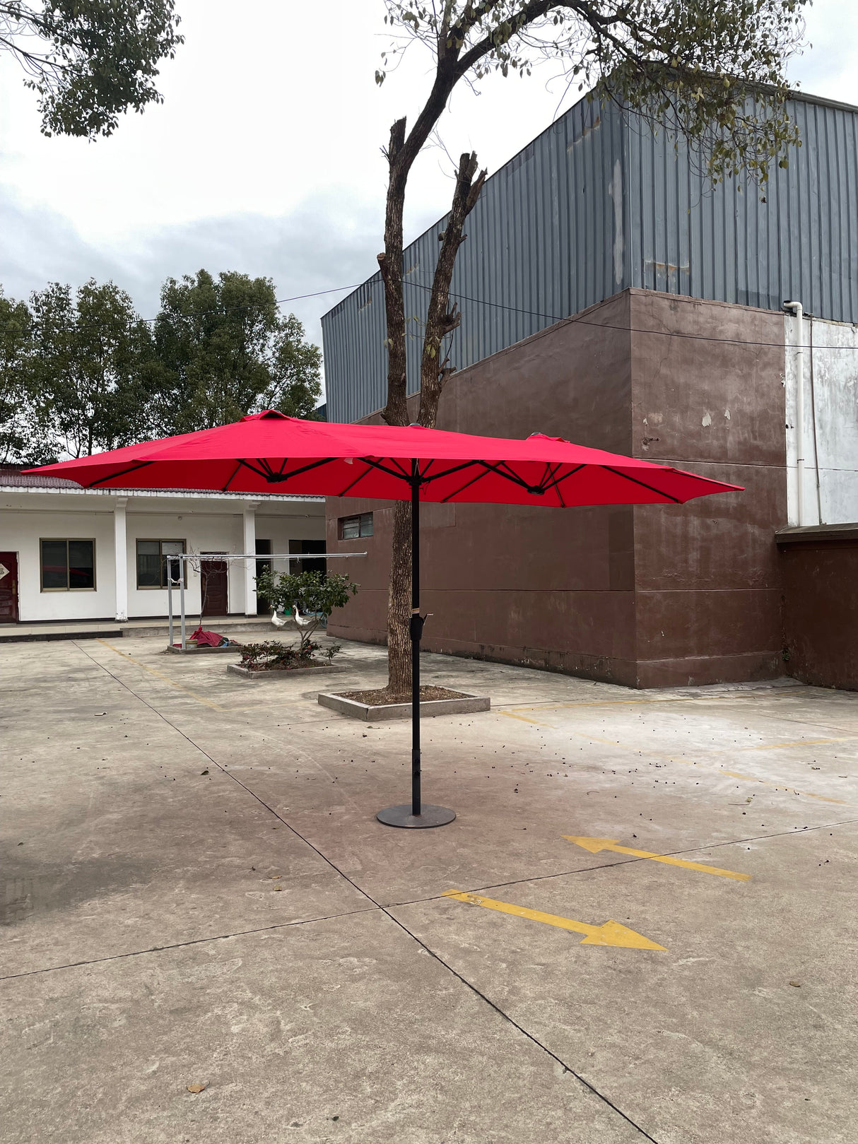 15Ft x 9Ft Double-Sided Patio Umbrella