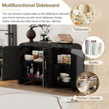 Rustic Curved Waterfall Sideboard