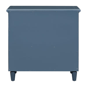 U_STYLE 28'' Pine Wood Nightstand with 3 Drawers
